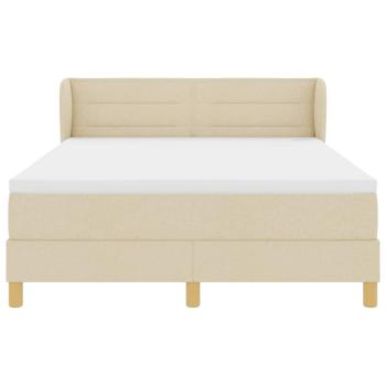 Boxspringbett mit Matratze Creme 140 x 200 cm Stoff
