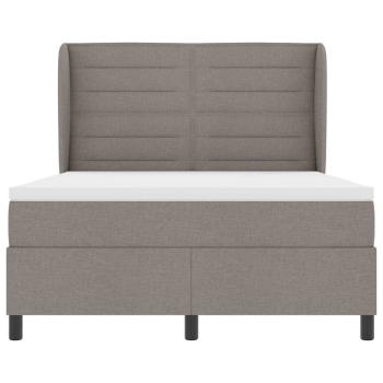 Boxspringbett mit Matratze Taupe 140 x 190 cm Stoff
