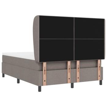 Boxspringbett mit Kopfteil Taupe 140 x 190 cm Stoff