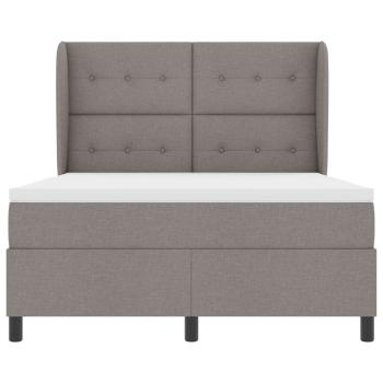 Boxspringbett mit Matratze Taupe 140 x 190 cm Stoff