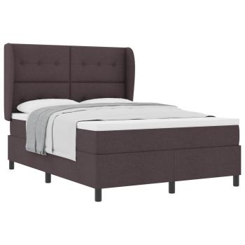 Boxspringbett mit Matratze Dunkelbraun 140 x 200 cm Stoff
