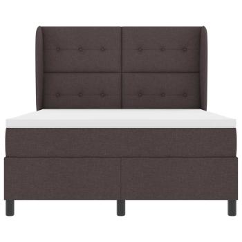 Boxspringbett mit Matratze Dunkelbraun 140 x 200 cm Stoff