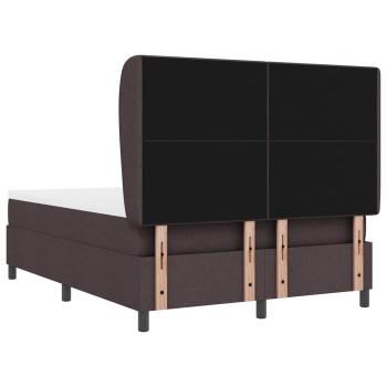 Boxspringbett mit Matratze Dunkelbraun 140 x 200 cm Stoff