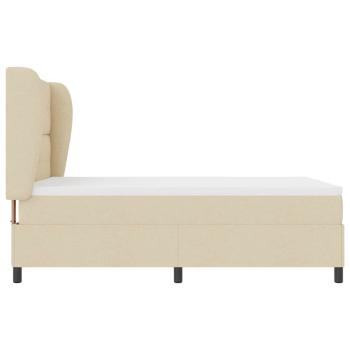 Boxspringbett mit Matratze Creme 140 x 200 cm Stoff