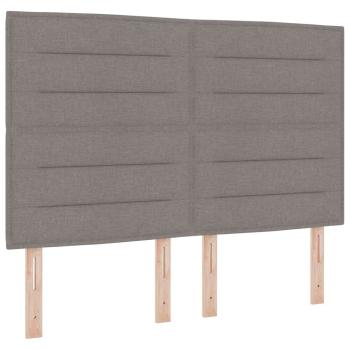 Boxspringbett mit Matratze Dunkelgrau 90x190 cm Taupe Stoff