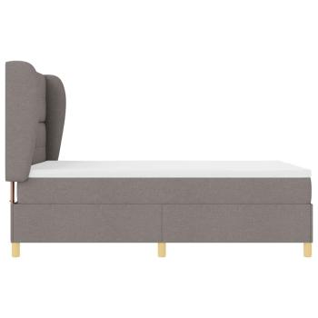 Boxspringbett mit Matratze Dunkelgrau 90x190 cm Taupe Stoff