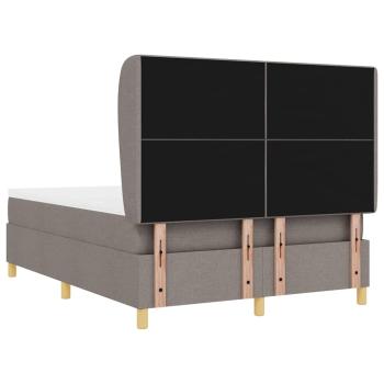 Boxspringbett mit Matratze Dunkelgrau 90x190 cm Taupe Stoff