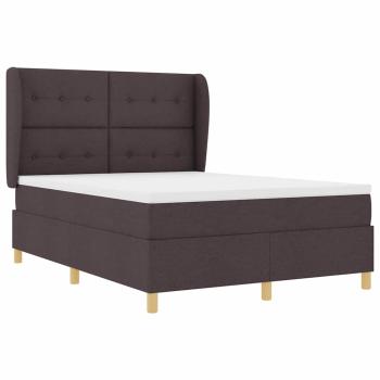 Boxspringbett mit Matratze Dunkelgrau 90x190 cm Dunkelbraun