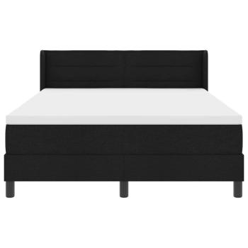 Boxspringbett mit Matratze Schwarz 190 x 140 cm Polyester