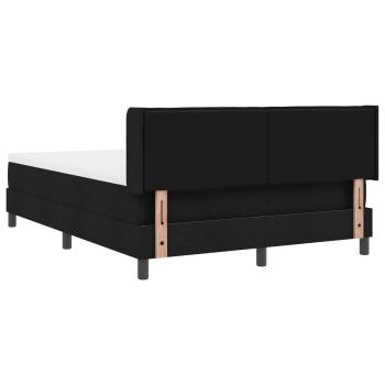 Boxspringbett mit Matratze Schwarz 190 x 140 cm Polyester