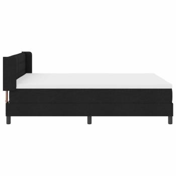 Boxspringbett mit Matratze Schwarz 190 x 140 cm Polyester