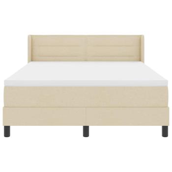 Boxspringbett mit Matratze Creme 200 x 140 cm Polyester