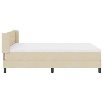 Boxspringbett mit Matratze Creme 200 x 140 cm Polyester