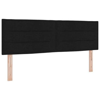 Boxspringbett mit Matratze Schwarz 190 x 140 cm Stoff