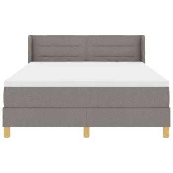 Boxspringbett mit Matratze Taupe 140 x 190 cm Stoff