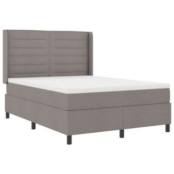 Boxspringbett mit Matratze Taupe 140 x 190 cm Stoff