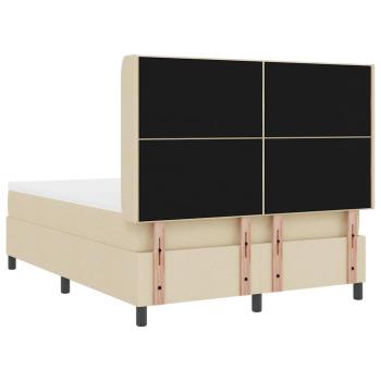 Boxspringbett mit Matratze Creme 140 x 200 cm Stoff