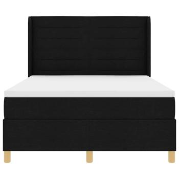 Boxspringbett mit Matratze Schwarz 140 x 190 cm Stoff