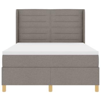 Boxspringbett mit Matratze Taupe 140 x 200 cm Stoff