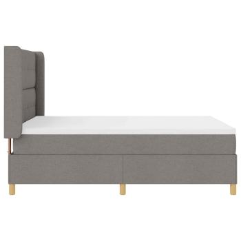 Boxspringbett mit Matratze Taupe 140 x 190 cm Stoff