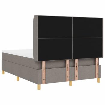 Boxspringbett mit Matratze Taupe 140 x 190 cm Stoff