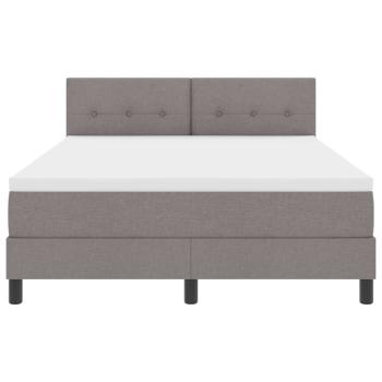 Boxspringbett mit Matratze mit LED Taupe 140 x 190 cm Stoff