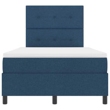 Boxspringbett mit Matratze mit LED Blau 120 x 200 cm Stoff