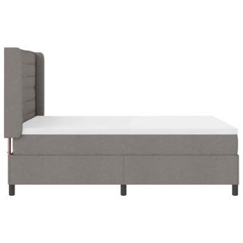 LED Boxspringbett mit Matratze Taupe 140 x 190 cm Stoff
