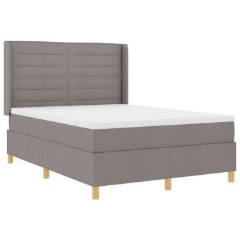 Boxspringbett mit Matratze Taupe 140 x 200 cm Stoff