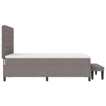 Boxspringbett mit Matratze Taupe 140 x 190 cm Stoff