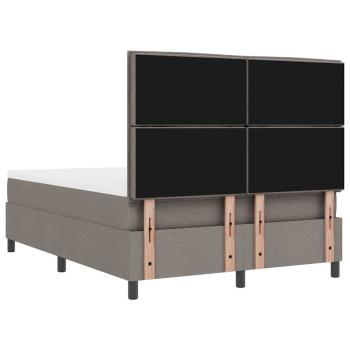 Boxspringbett mit Matratze Taupe 140 x 190 cm Stoff