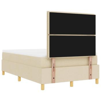 Boxspringbett mit Matratze Creme 120 x 200 cm Stoff
