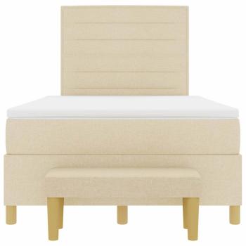 Boxspringbett mit Matratze Creme 120 x 200 cm Stoff