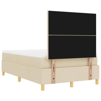 Boxspringbett mit Matratze Creme 120 x 200 cm Stoff