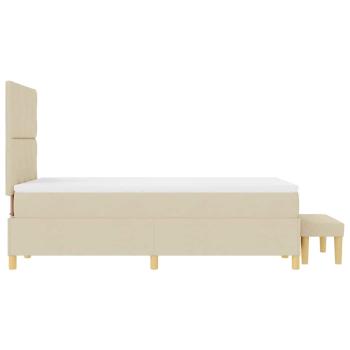 Boxspringbett mit Matratze Creme 120 x 200 cm Stoff