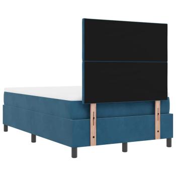 Boxspringbett mit Matratze Dunkelblau 120 x 190 cm Samt