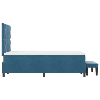Boxspringbett mit Matratze Dunkelblau 120 x 190 cm Samt