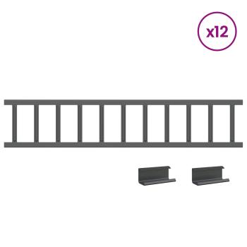 Dachschneeschild Anthrazit 1200 x 2,5 x 20 cm Stahl