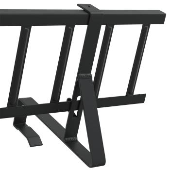 Dachschneeschild Schwarz 300 x 29,5 x 34,5 cm Stahl