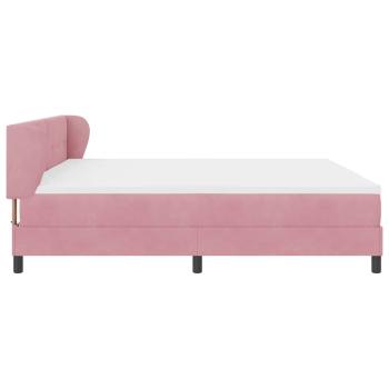 Boxspringbett mit Matratze mit Kopfteil Rosa 200 x 200 cm Samt