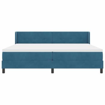 Boxspringbett mit Matratze Dunkelblau 200 x 200 cm Polyester