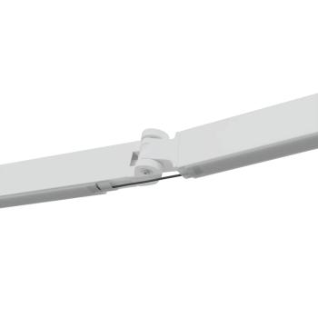 Markisenrahmen mit LED-Lichtleisten Weiß 350 x 250 cm Aluminium