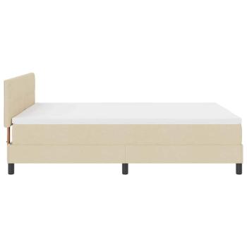 Boxspringbett mit Matratze mit LED Creme 140 x 190 cm Stoff