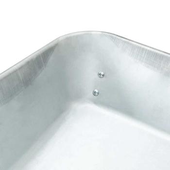 Schubkarre Silber und Schwarz 124 x 73 x 65 cm Stahl