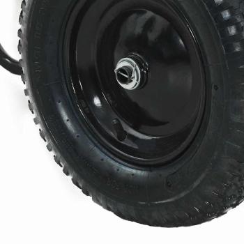 Schubkarre Silber und Schwarz 124 x 73 x 65 cm Stahl