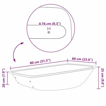 Ersatzschaufel für Schubkarre Silber 80 x 60 x 25 cm Stahl