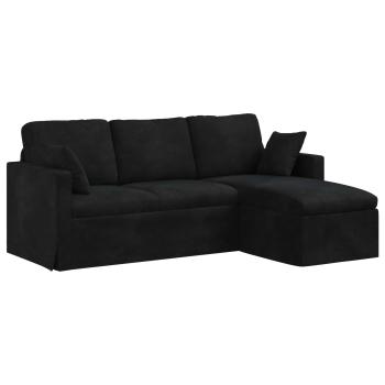 Sofa Schwarz Gesamtabmessungen: 198 x 134 x 80 cm (B x T x H)