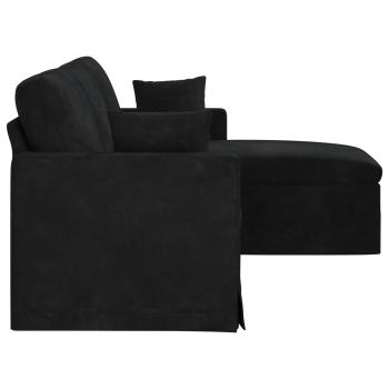Sofa Schwarz Gesamtabmessungen: 198 x 134 x 80 cm (B x T x H)