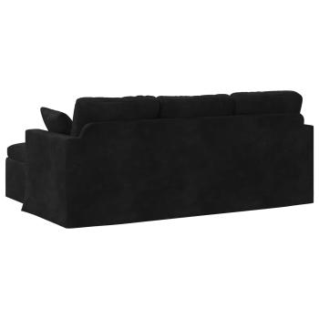 Sofa Schwarz Gesamtabmessungen: 198 x 134 x 80 cm (B x T x H)