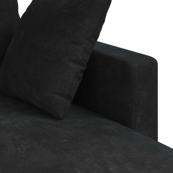 Sofa Schwarz Gesamtabmessungen: 198 x 134 x 80 cm (B x T x H)